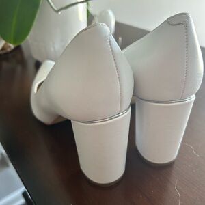 Marc Fisher White Block Heel Shoes
